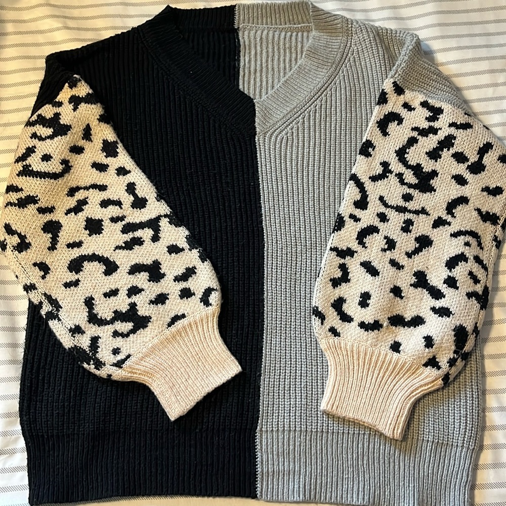 Color block sweater